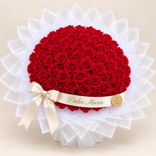 Buchet Rotund Red Elegance