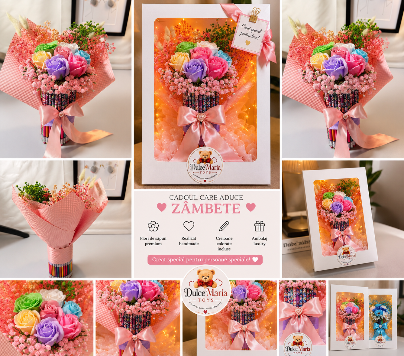 Buchet Pastel din Creioane – Dulce Maria Toys