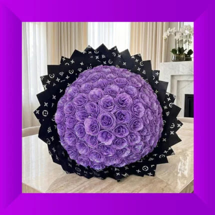 Buchet de trandafiri cu sclipici Royal Purple 101