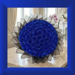 Buchet Eternity Midnight Sapphire (101 Trandafiri cu Sclipici)