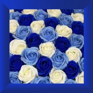 Azure Elegance – Buchet de trandafiri 101 Săpun