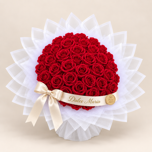 Buchet Rotund Red Elegance