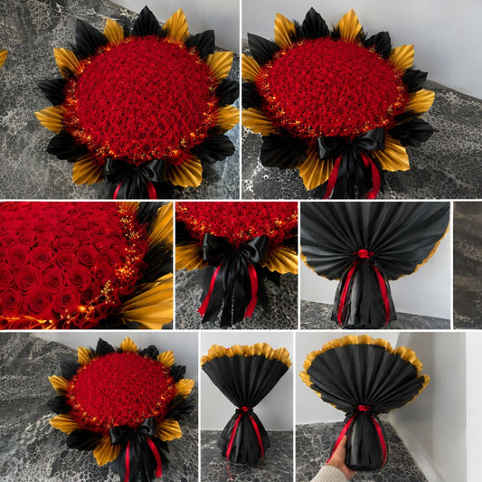 Buchet Royal Black & Red ❤️🖤