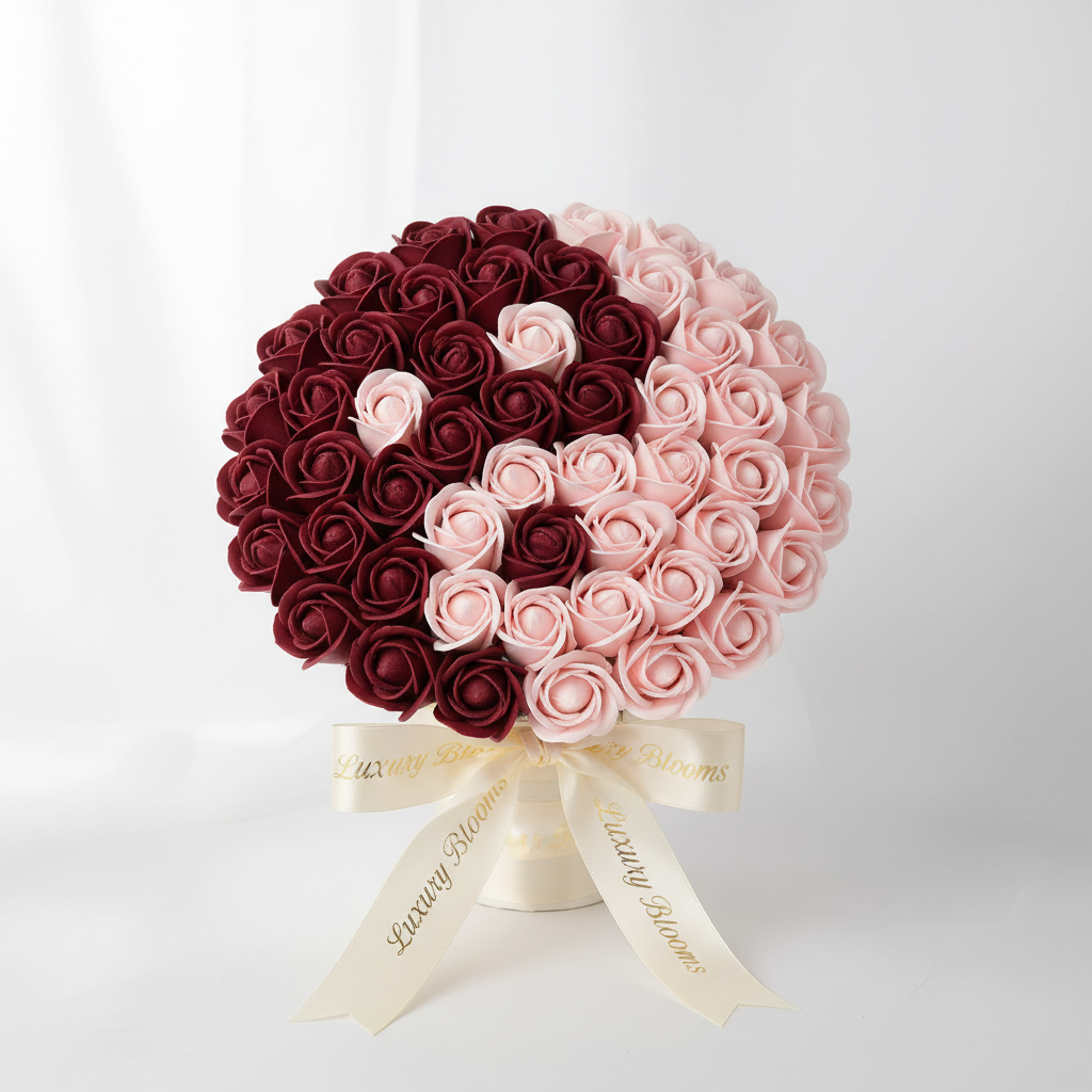 Buchet Yin & Yang Dulce Maria – Mini | trandafiri de săpun